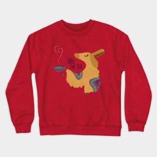 Spill The Tea Llama Crewneck Sweatshirt